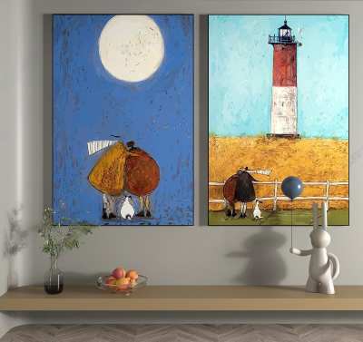 现代装饰画3D模型下载